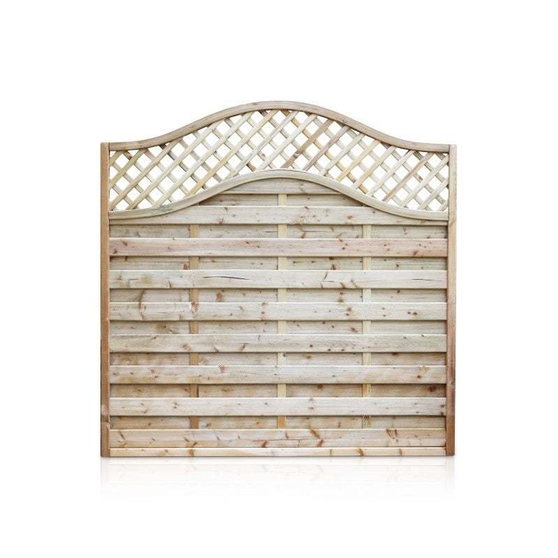 Wavey Lattice Top Trellis Fence Panel