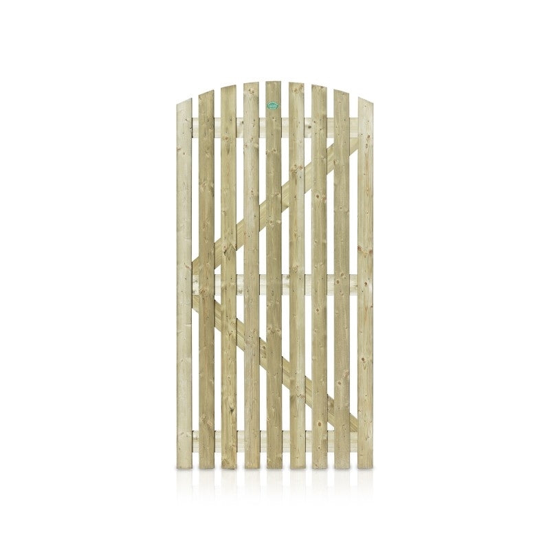 Pressure Treated Curved Top Slatted Gate 