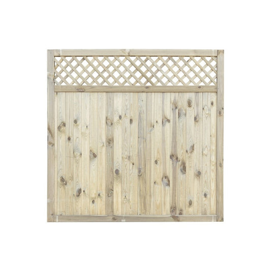 Tongue and Groove Lattice Top Fence Panel