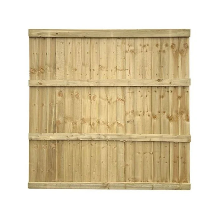 Pressure Treated Close Board Feather Edge Fence Panels | Green Pressure Treated