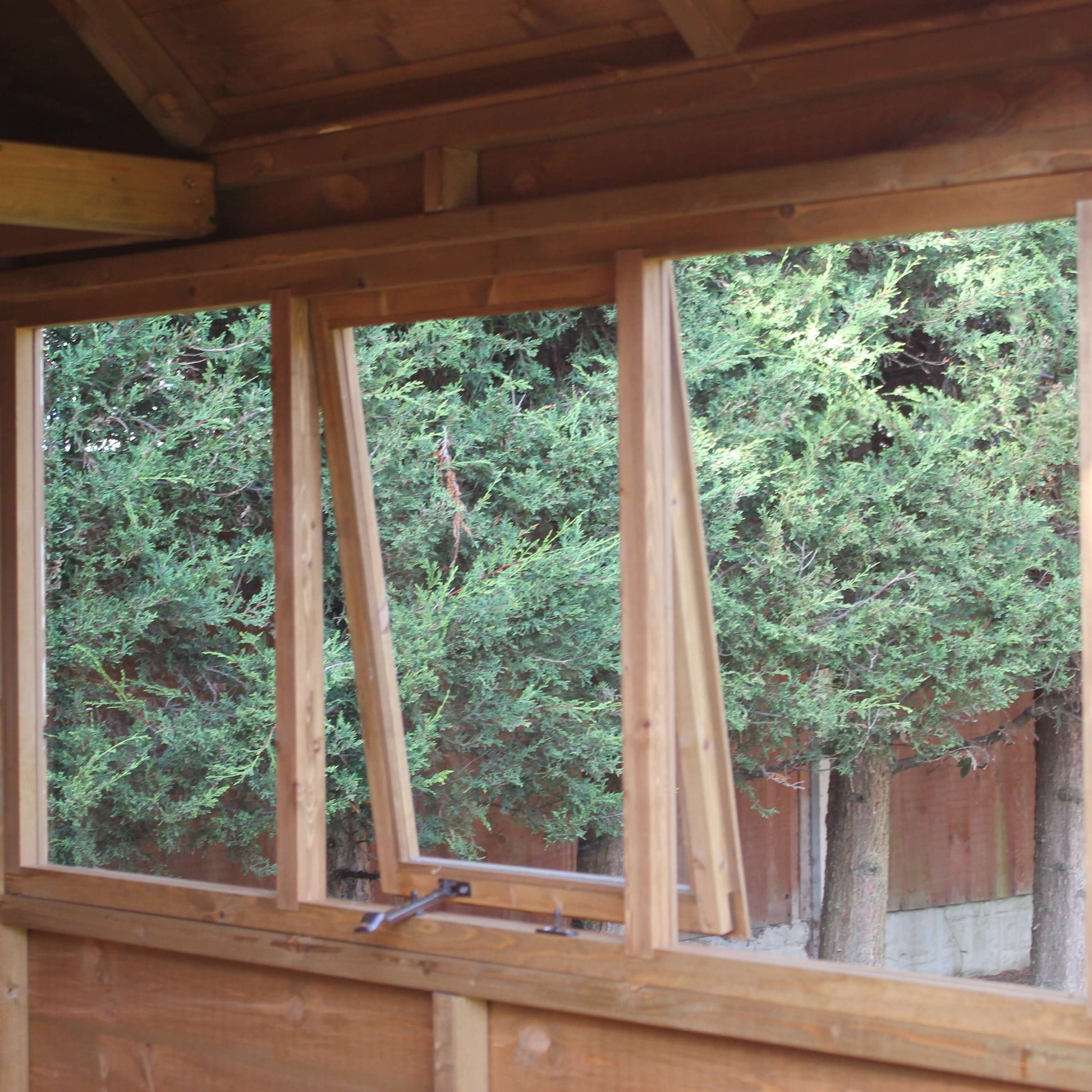 dutch barn shed internal view of window