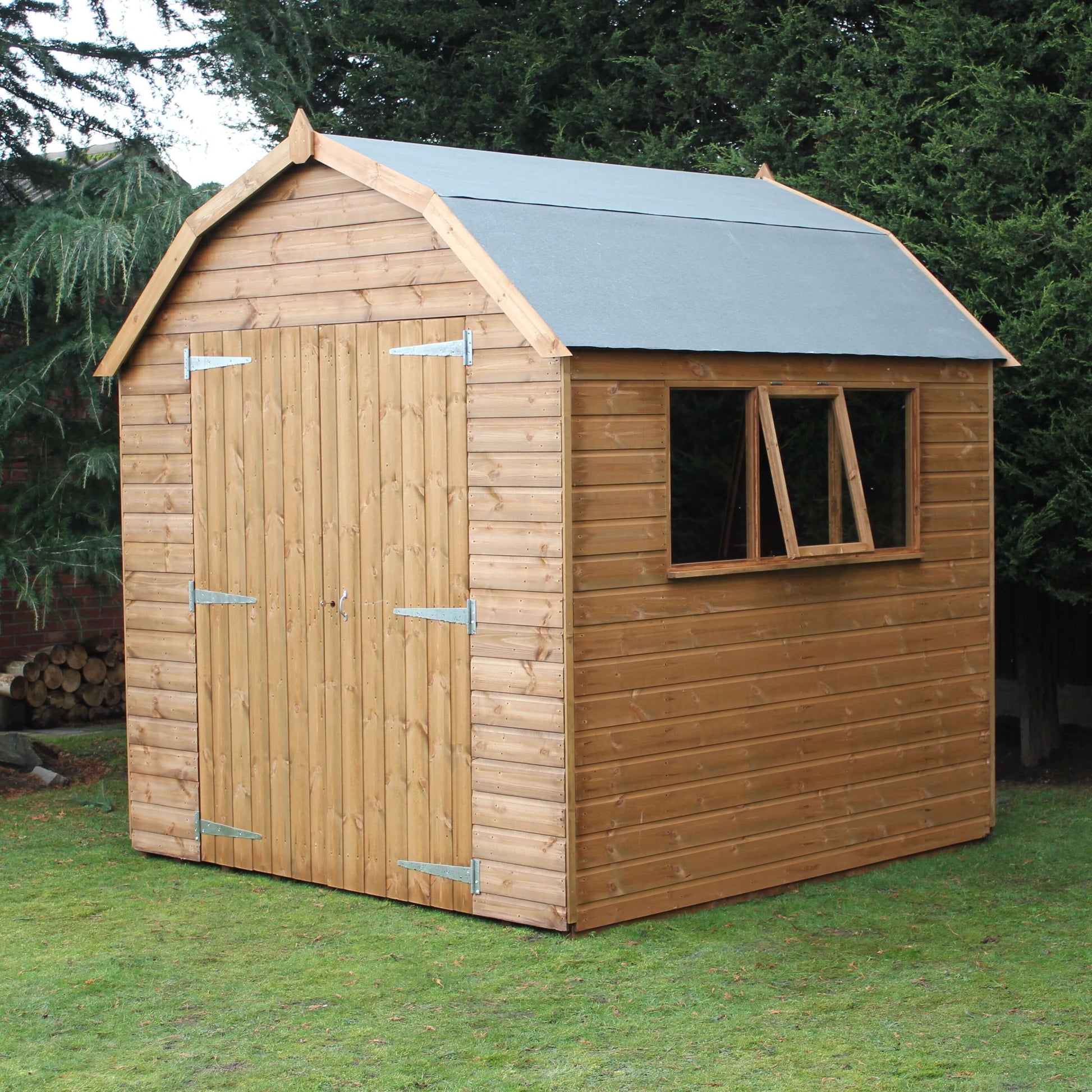 dutch barn shed corner view