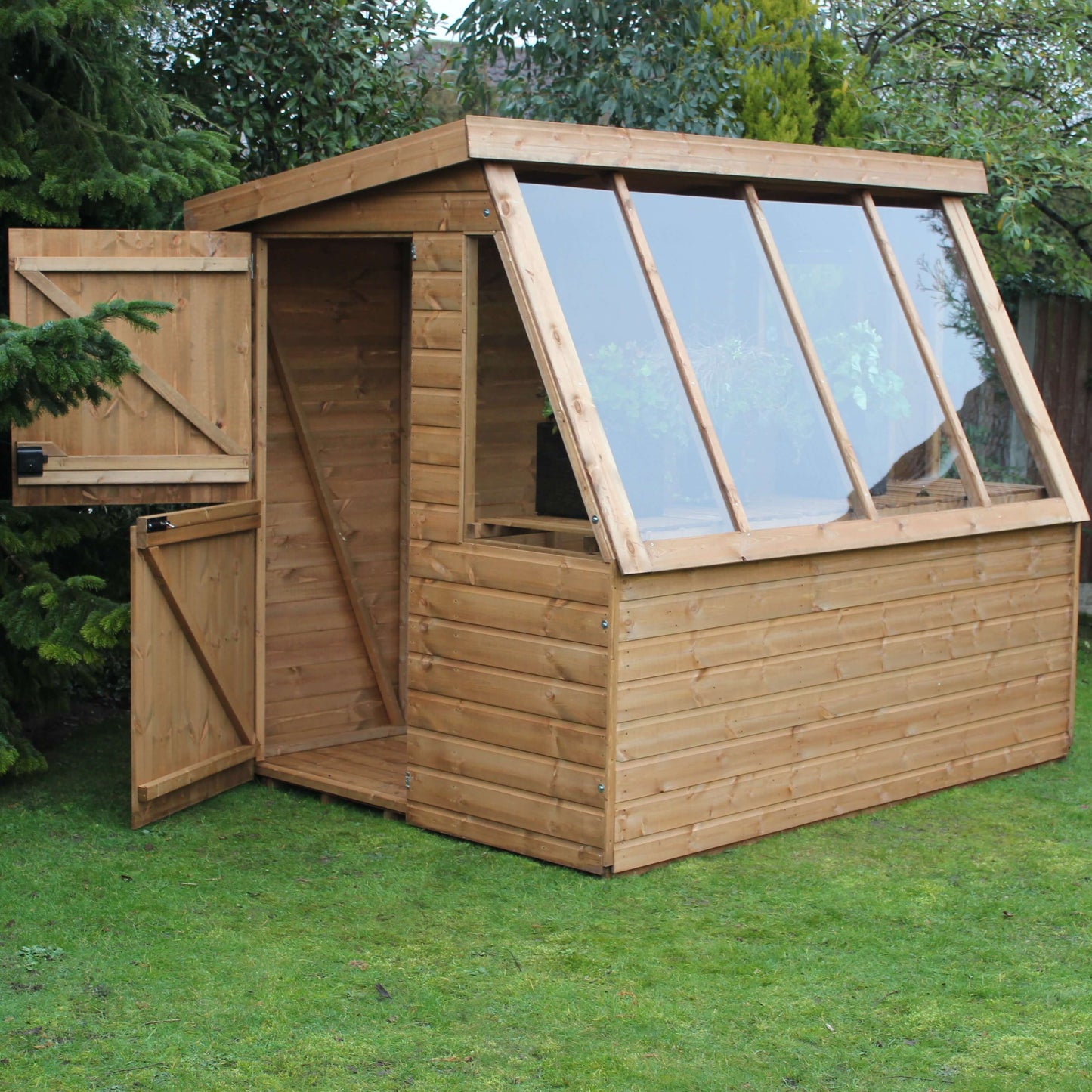 potting shed doors open